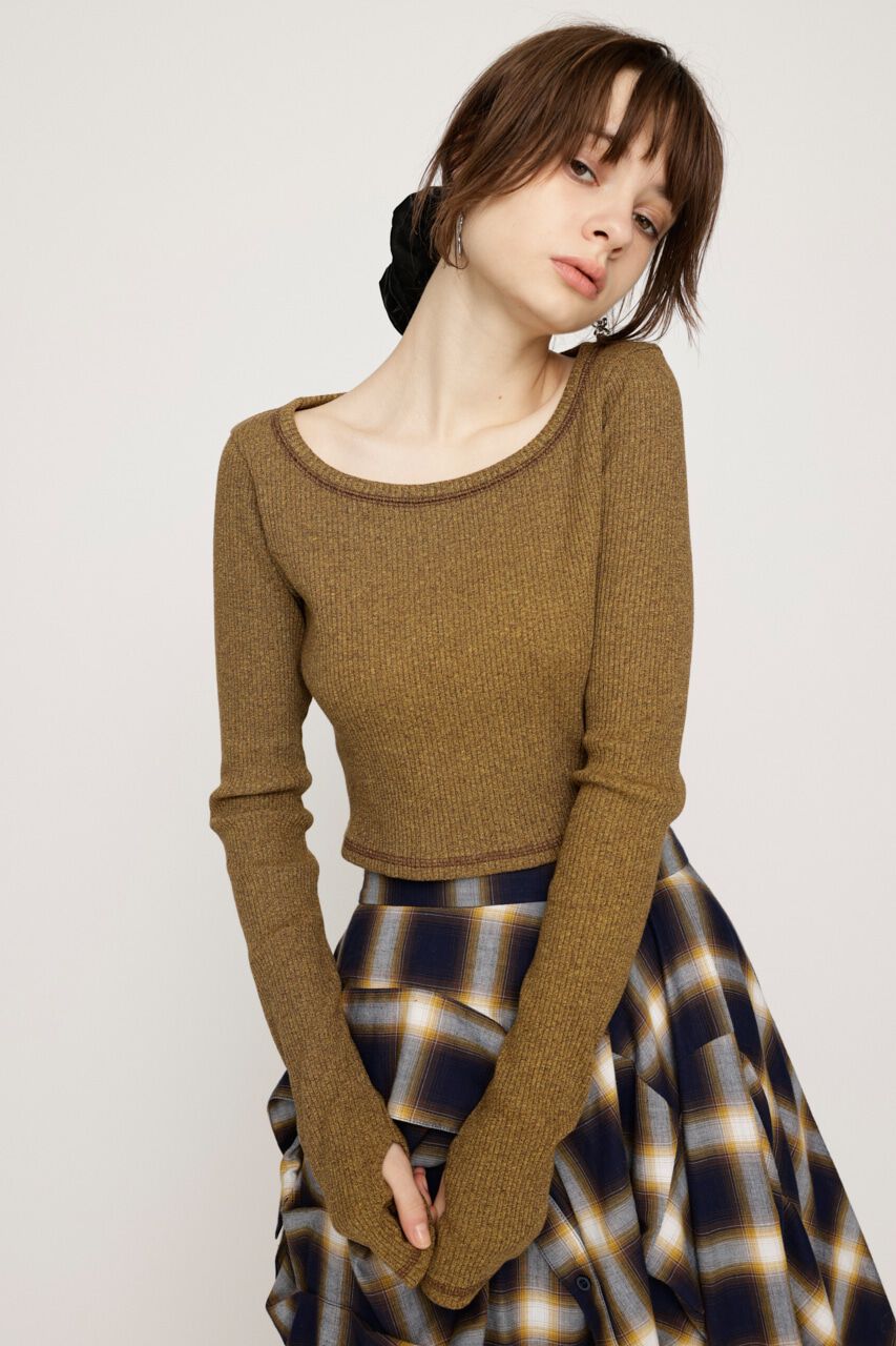 SLY「CUT RIB BASIC トップス」|Tシャツ・カットソー|