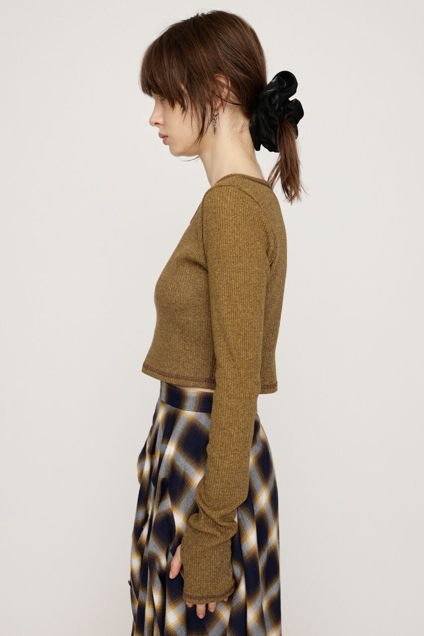 SLY「CUT RIB BASIC トップス」|Tシャツ・カットソー|