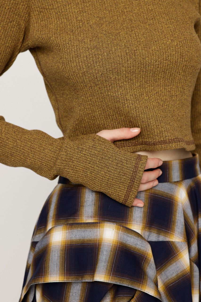 SLY「CUT RIB BASIC トップス」|Tシャツ・カットソー|