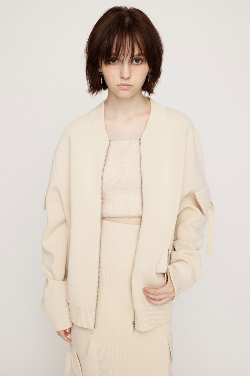 SLY「FINE TOUCH KNIT ブルゾン」|ブルゾン・スタジャン|