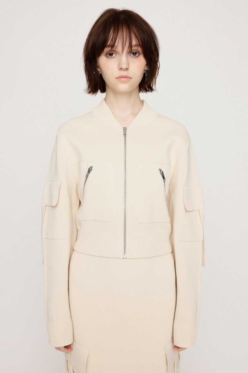 SLY「FINE TOUCH KNIT ブルゾン」|ブルゾン・スタジャン|