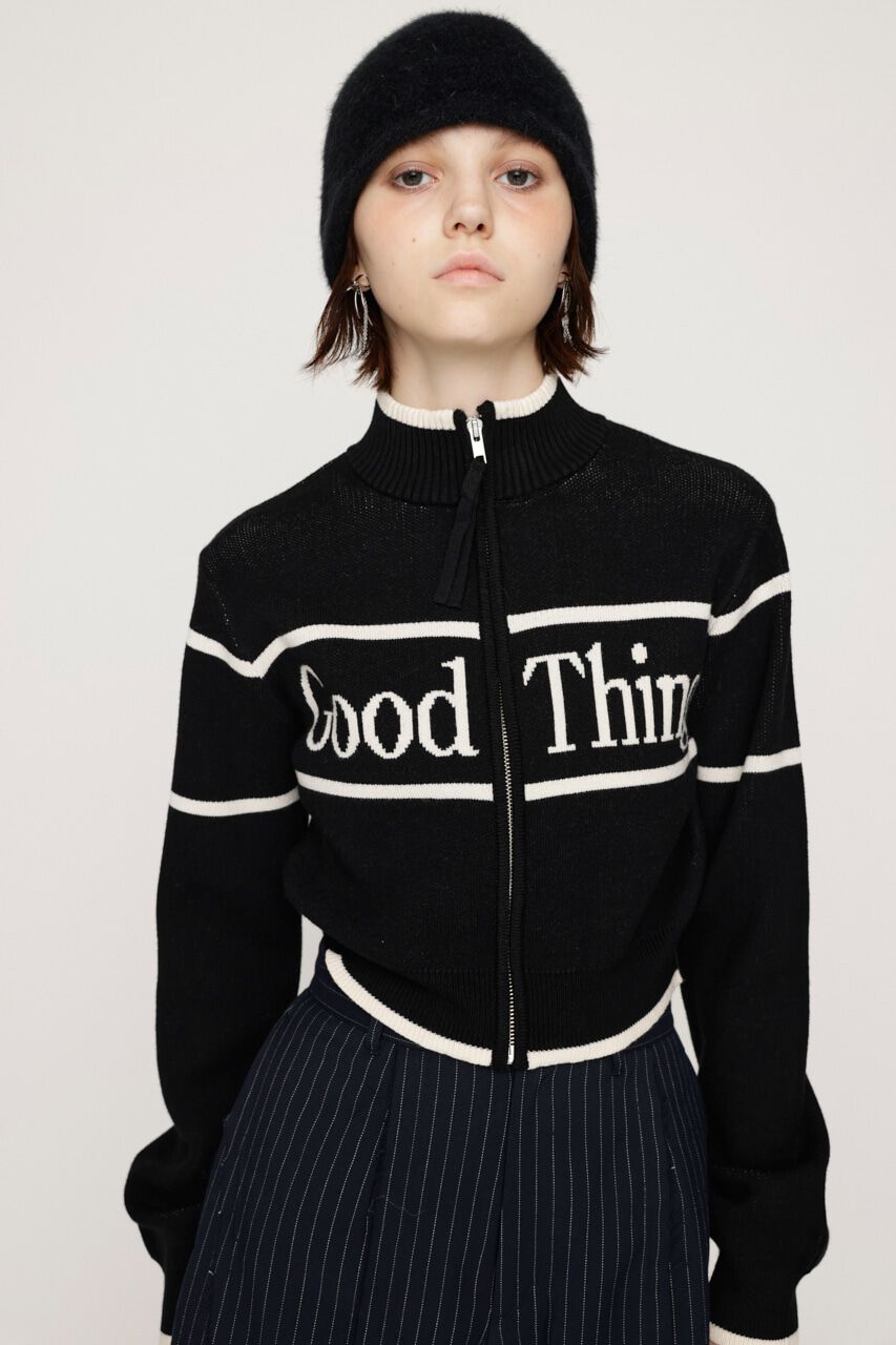 SLY「LINE LOGO ZIP カーディガン」|カーディガン|