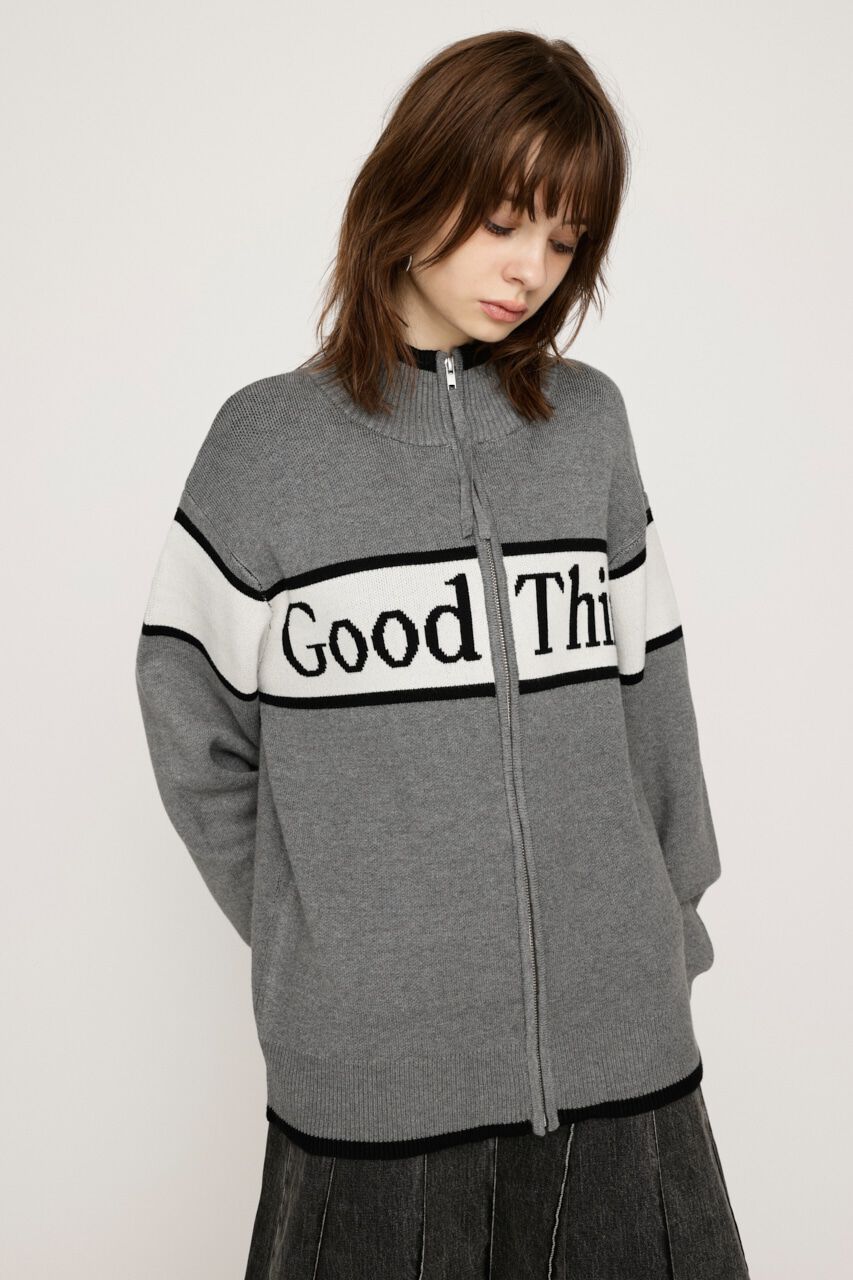 SLY「LINE LOGO ZIP カーディガン」|カーディガン|