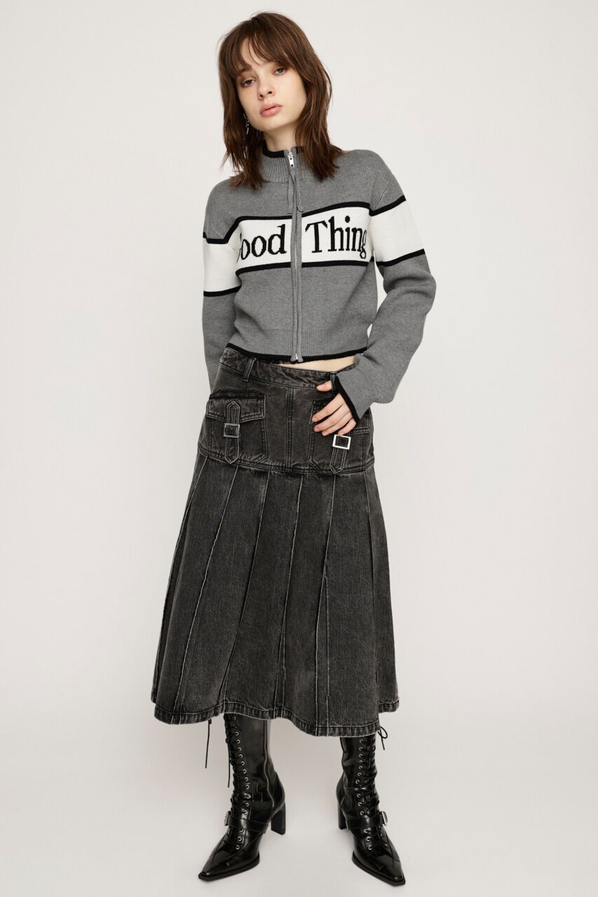 SLY「LINE LOGO ZIP カーディガン」|カーディガン|