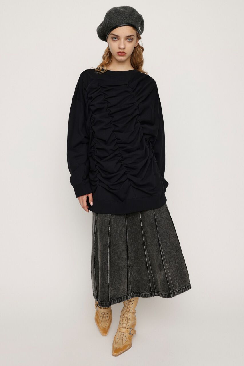 SLY「SHIRRING OVER SW トップス」|Tシャツ・カットソー|