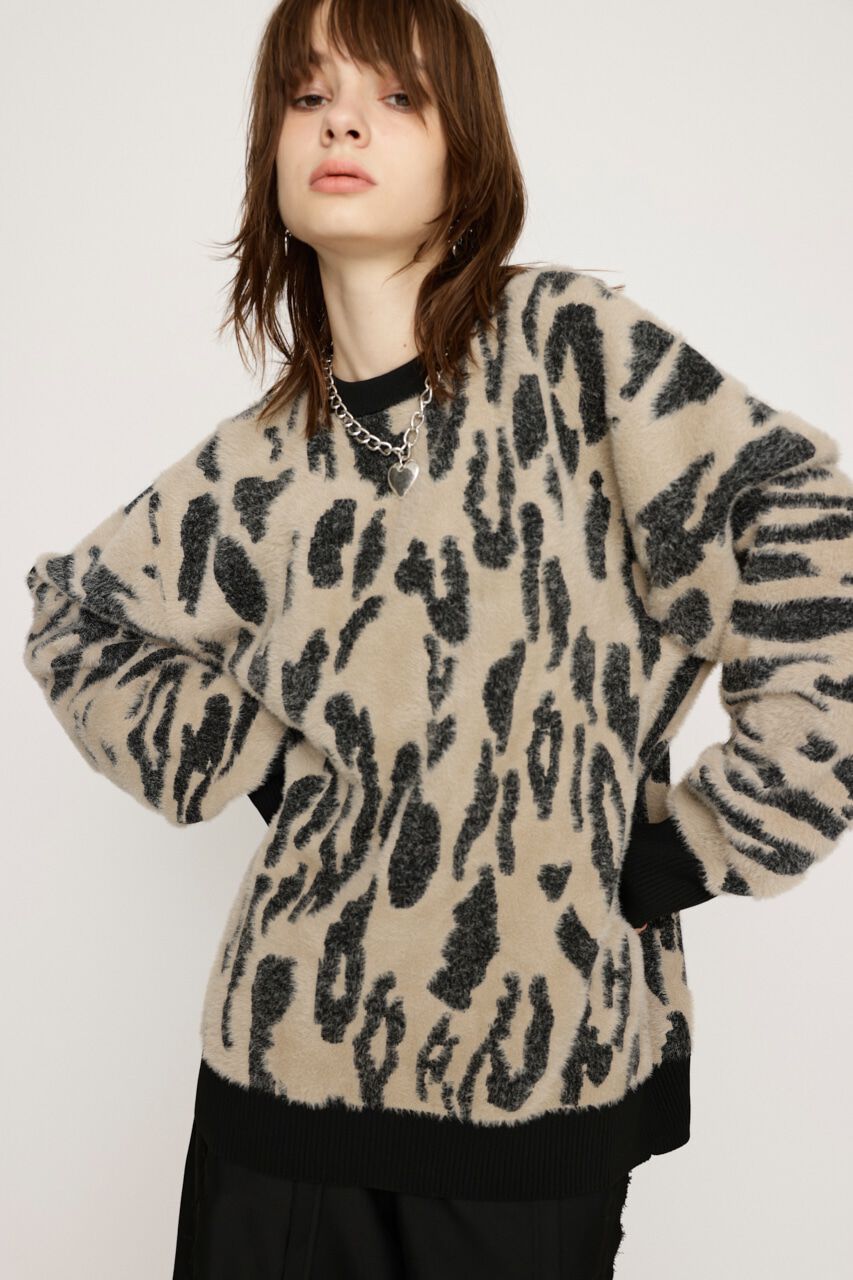 SLY「LEOPARD MOLLE JQ トップス」|ニット・セーター|