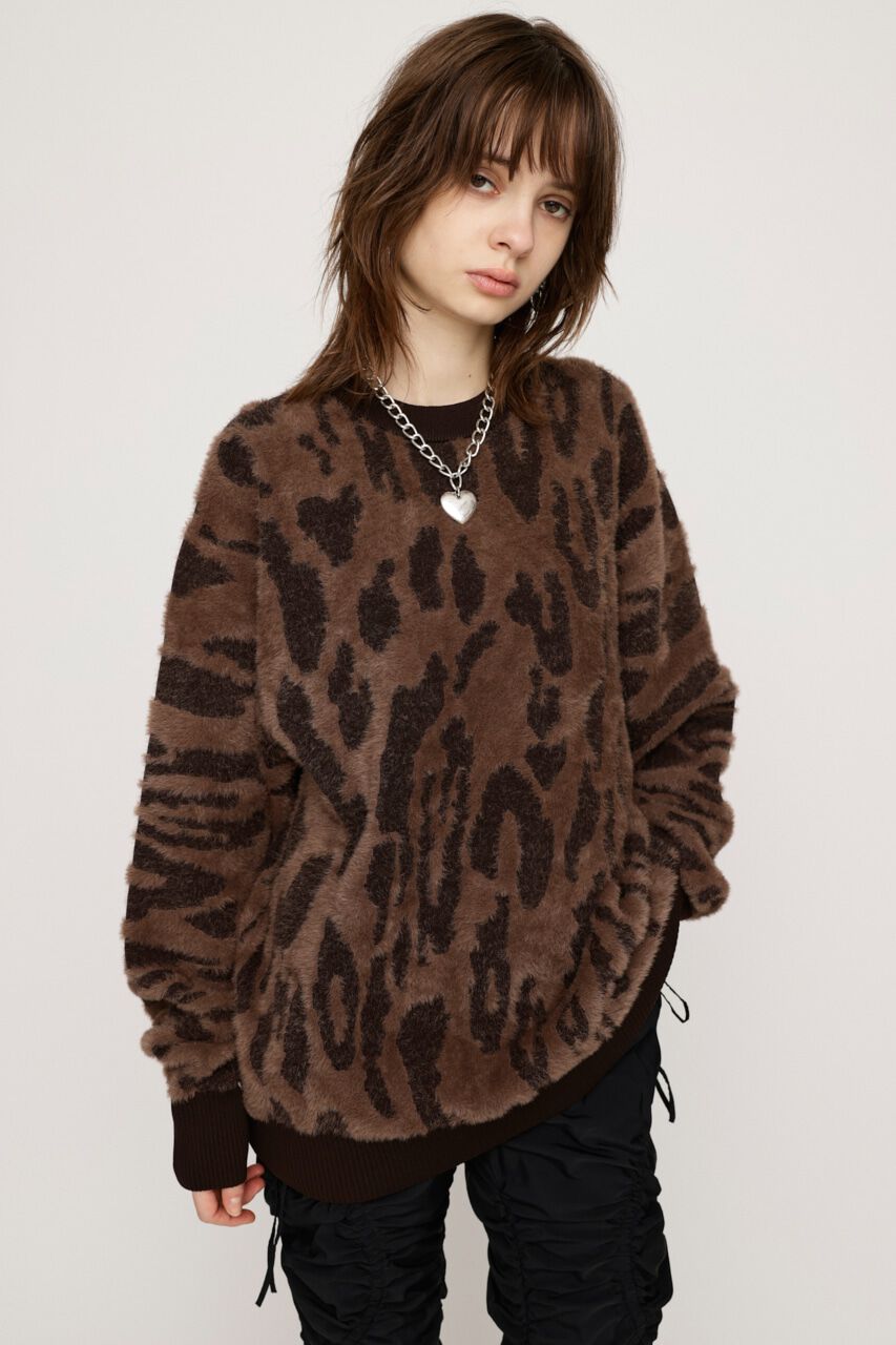 SLY「LEOPARD MOLLE JQ トップス」|ニット・セーター|