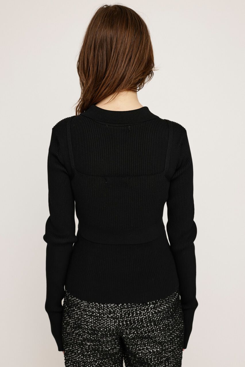 SLY「FRONT ZIP HG 2P トップス」|ニット・セーター|