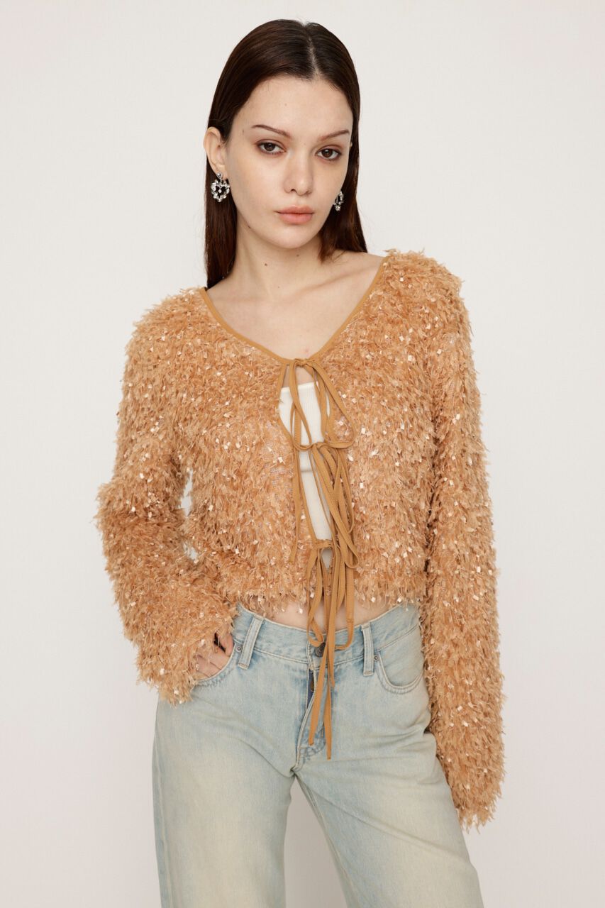 SLY「2WAY SHAGGY YARN トップス」|Tシャツ・カットソー|BEG