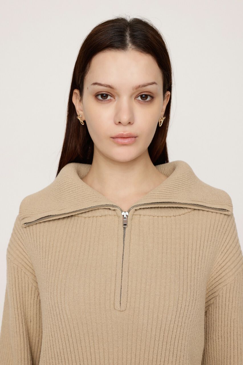 SLY「BIG COLLAR HALF ZIP ショートワンピース」|ワンピース|