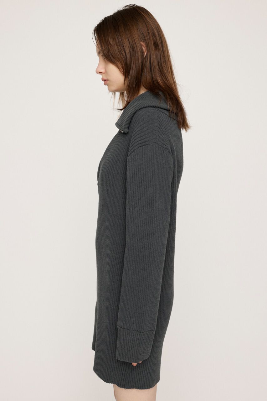 SLY「BIG COLLAR HALF ZIP ショートワンピース」|ワンピース|