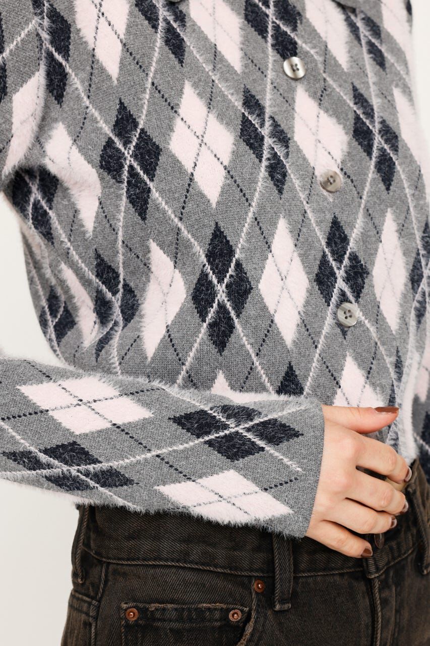 SLY「ARGYLE CHECK HG POLO シャツ」|ニット・セーター|