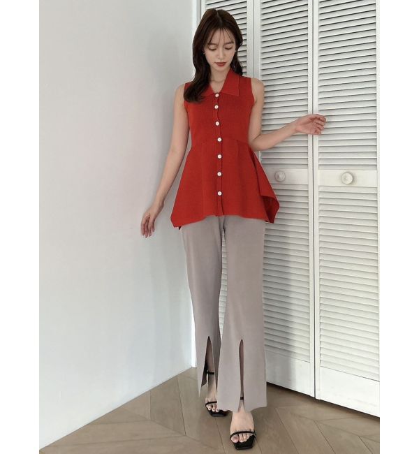 dazzlin「ペプラムニットジレ」|ニット・セーター|