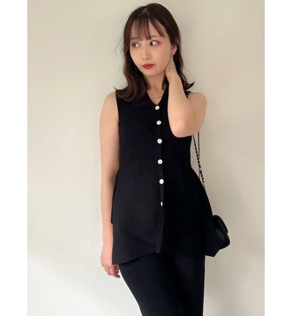 dazzlin「ペプラムニットジレ」|ニット・セーター|