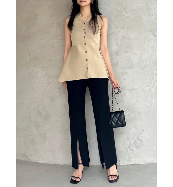 dazzlin「ペプラムニットジレ」|ニット・セーター|