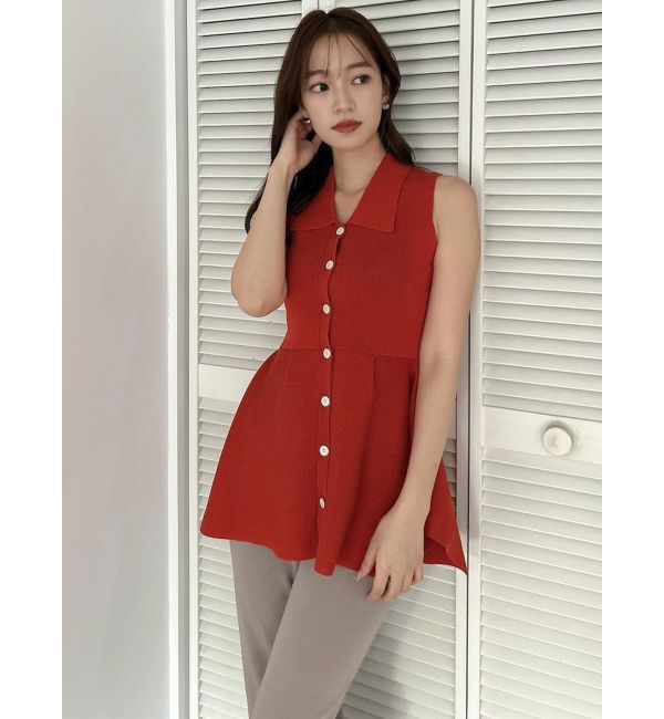 dazzlin「ペプラムニットジレ」|ニット・セーター|