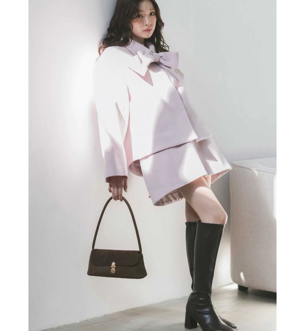 MERCURYDUO「ウールベルテッドミニスカート」|スカート|ベビーピンク