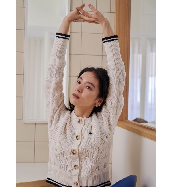 LAGUNAMOON「【POLO BCSコラボ】コットンケーブルニットカーディガンスカートセットアップ」|ワンピース|