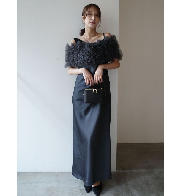 LAGUNAMOON「【ソンイさんコラボ】LADYチュールショールキャミドレス」|ドレス|