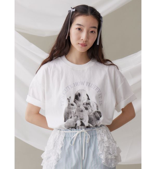 merry jenny「fluffy rabbit tee」|Tシャツ・カットソー|
