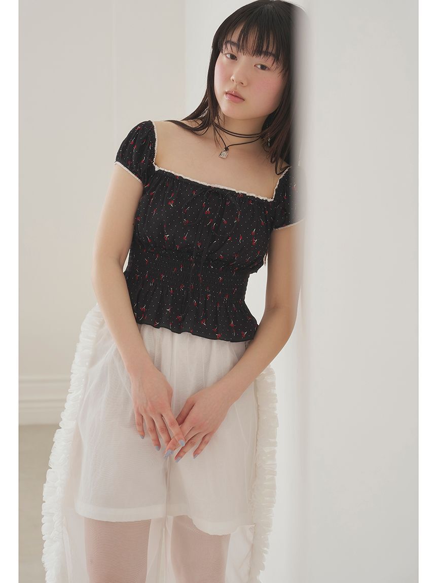 FURFUR「チュールフリルレイヤードパンツ」|チノ|