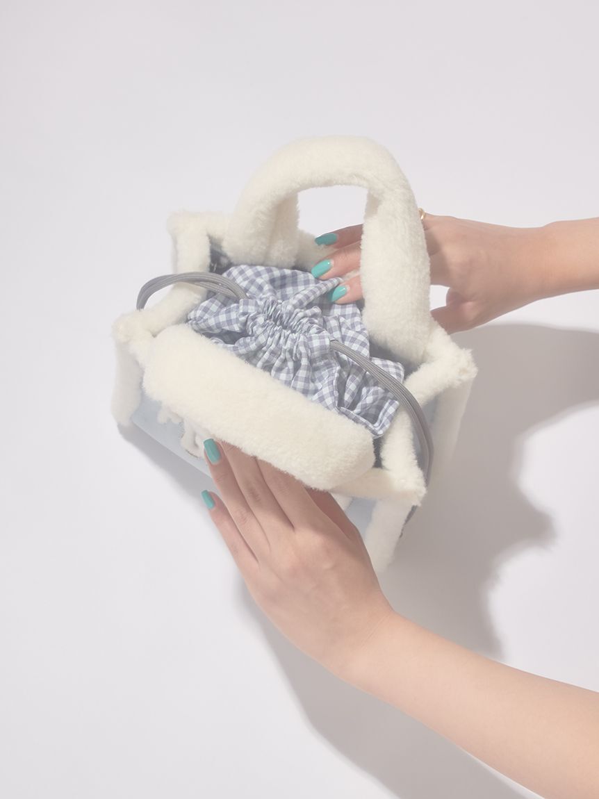 FURFUR「【WEB限定カラー】ロゴプリント巾着ポーチ」|ポーチ|