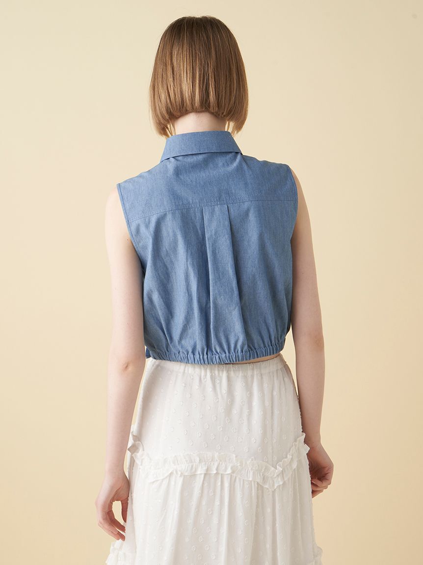 FURFUR「ノースリーブフリルブラウス」|シャツ・ブラウス|