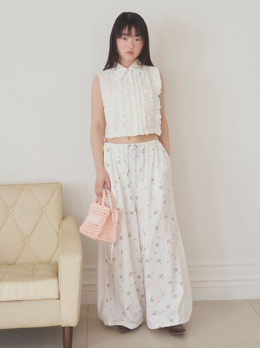 FURFUR「ノースリーブフリルブラウス」|シャツ・ブラウス|