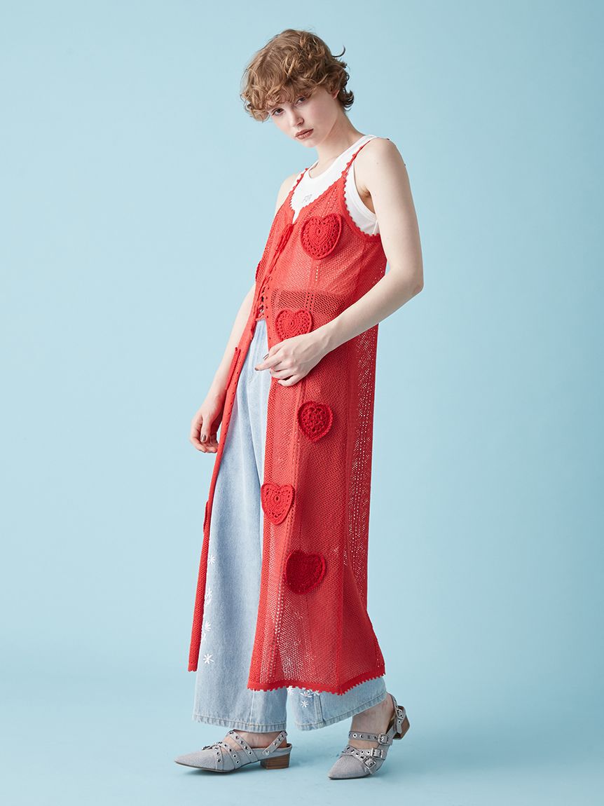 FURFUR「ハートクロシェキャミワンピース」|ワンピース|