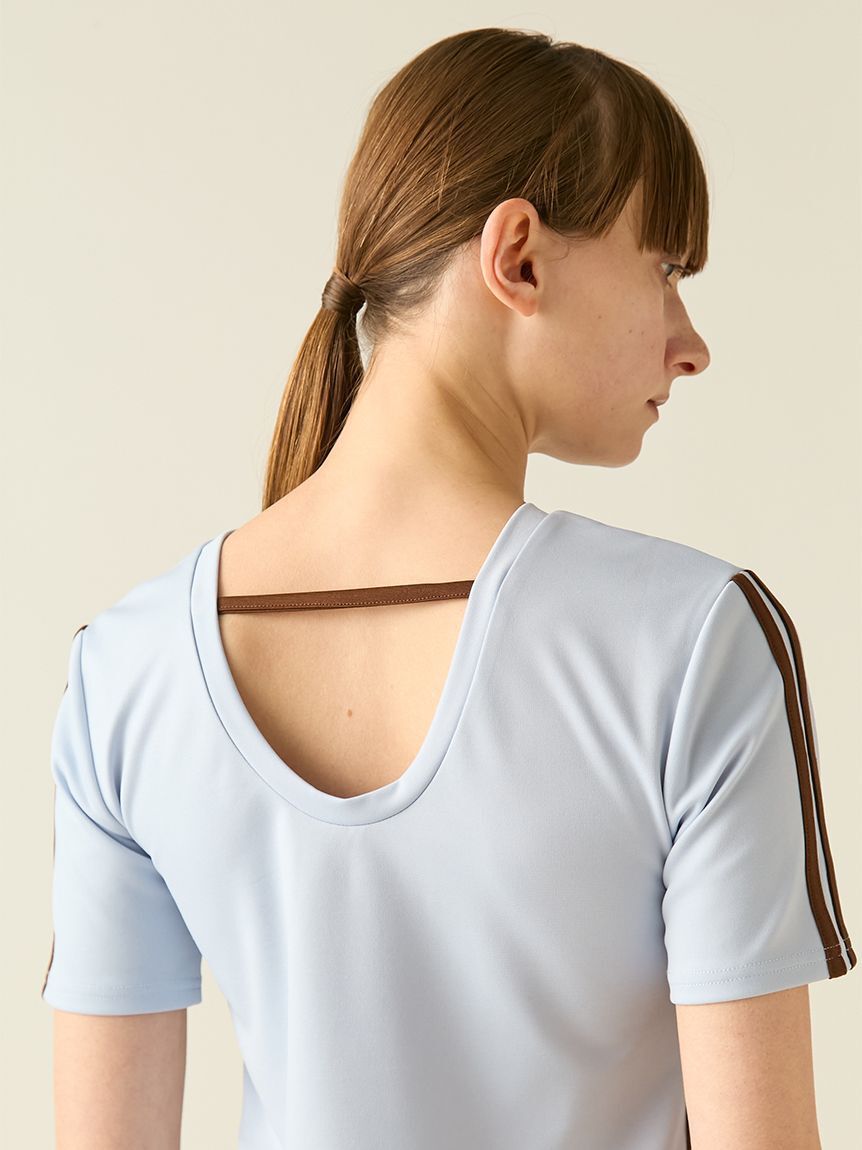 FURFUR「リボンロゴラインカットワンピース」|ワンピース|