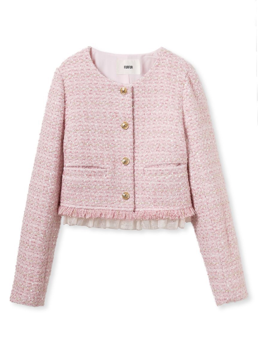 FURFUR「【限定カラー】ツイードジャケット」|ノーカラージャケット|