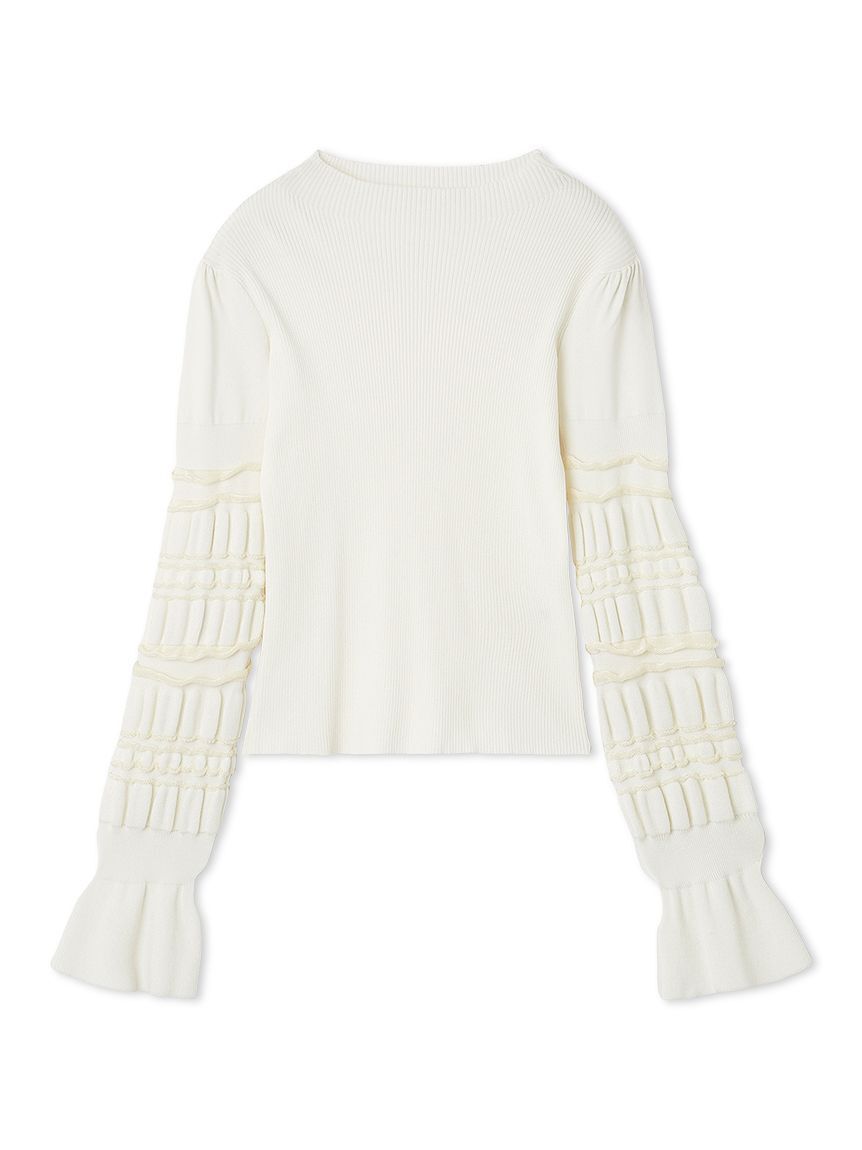 FURFUR「イレギュラーリブスリーブニットトップス」|ニット・セーター|