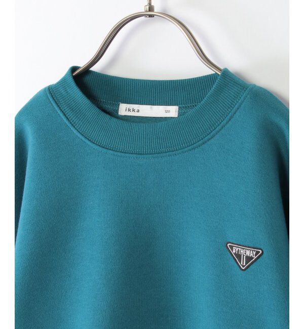 ikka kids「裏起毛裾レイヤードワッペントレーナー（120~160cm）」|Tシャツ・カットソー|