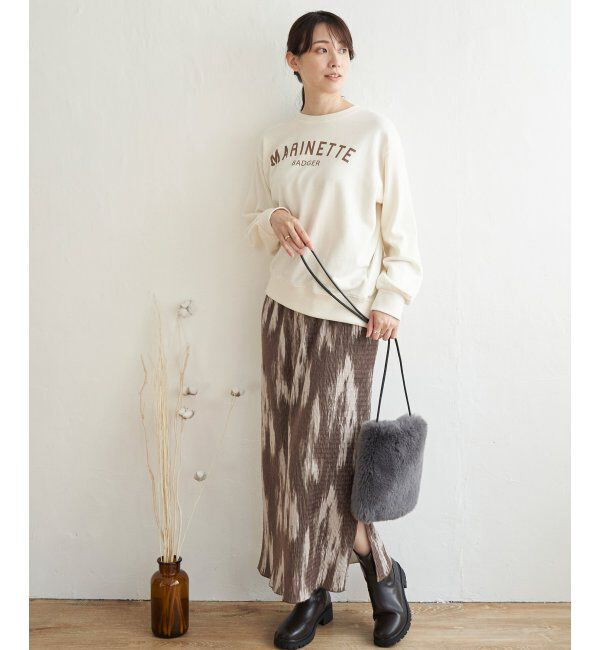 ikka「裏毛ロゴスウェット」|パーカー|