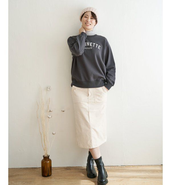 ikka「裏毛ロゴスウェット」|パーカー|