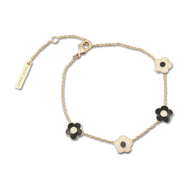 MARY QUANT「コネクトエポデイジー ブレスレット」|ブレスレット・バングル|ブラック&times;ホワイト