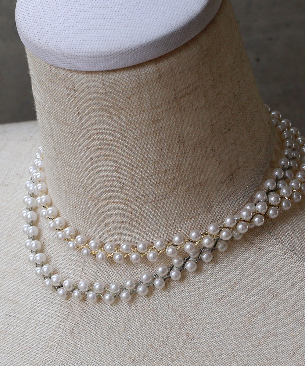 colleca la「2連パールチョーカー」|ネックレス|