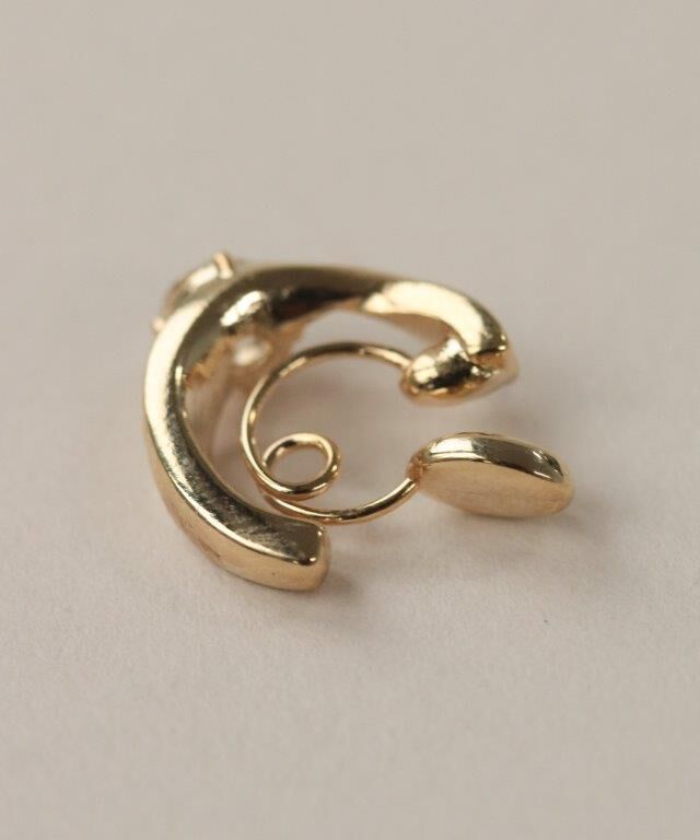  「Bubbloop ひねりデザインストーンイヤリング　ノンホールピアス」|イヤリング|