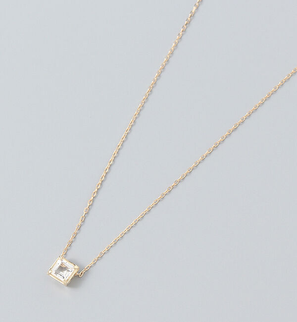 JUPITER「【シリーズ累計販売 4000点突破！】【K10】天然石ネックレス/4月誕生石/ホワイトトパーズ」|ネックレス|ゴールド