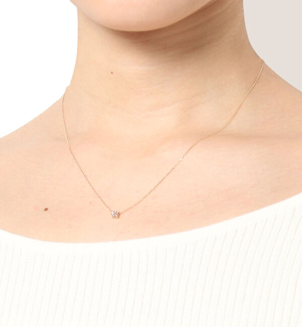 JUPITER「【シリーズ累計販売 4000点突破！】【K10】天然石ネックレス/4月誕生石/ホワイトトパーズ」|ネックレス|