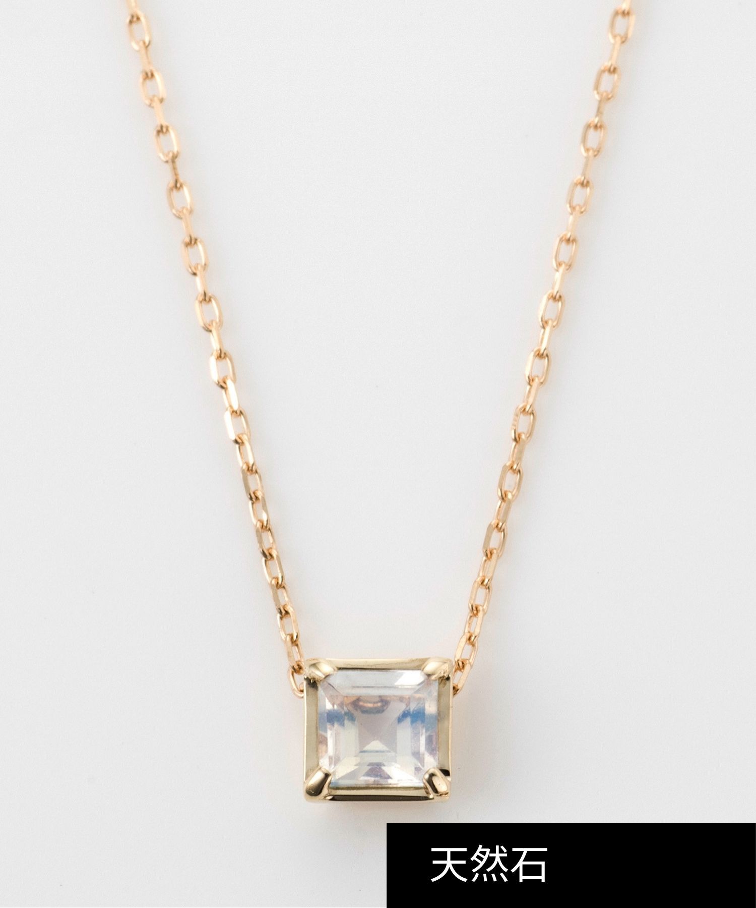 JUPITER「【シリーズ累計販売 4000点突破！】【K10】天然石ネックレス/6月誕生石/ブルームーンストーン」|ネックレス|ゴールド