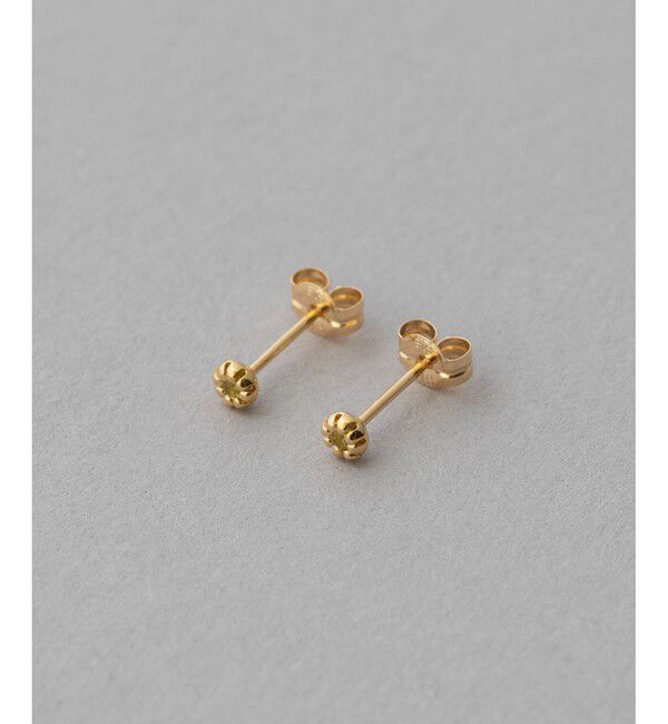 ete「K18YG フルール ピアス（誕生石 1・2・3・6・8・10・11・12月）」|ピアス|