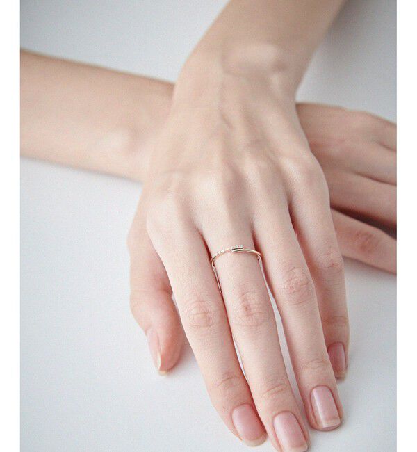 ete「[レイヤード] K10YG ダイヤモンド リング」|リング|