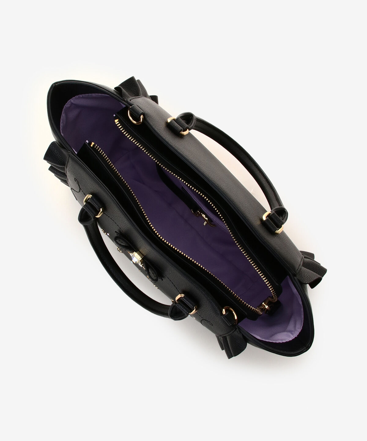 Samantha Vega「サイドレースアップリボンビジューフラッター」|ハンドバッグ|