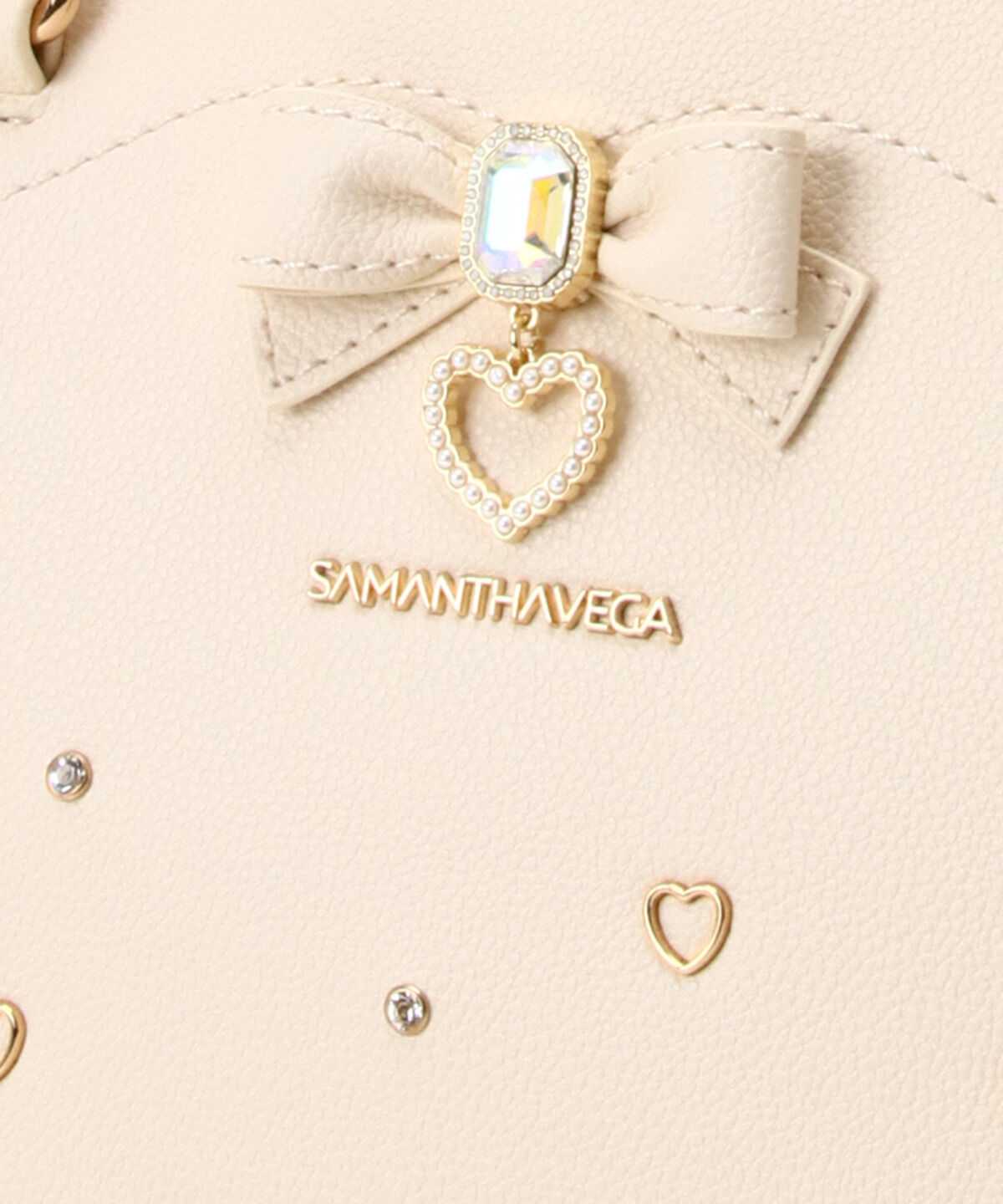 Samantha Vega「サイドレースアップリボンビジューフラッター」|ハンドバッグ|