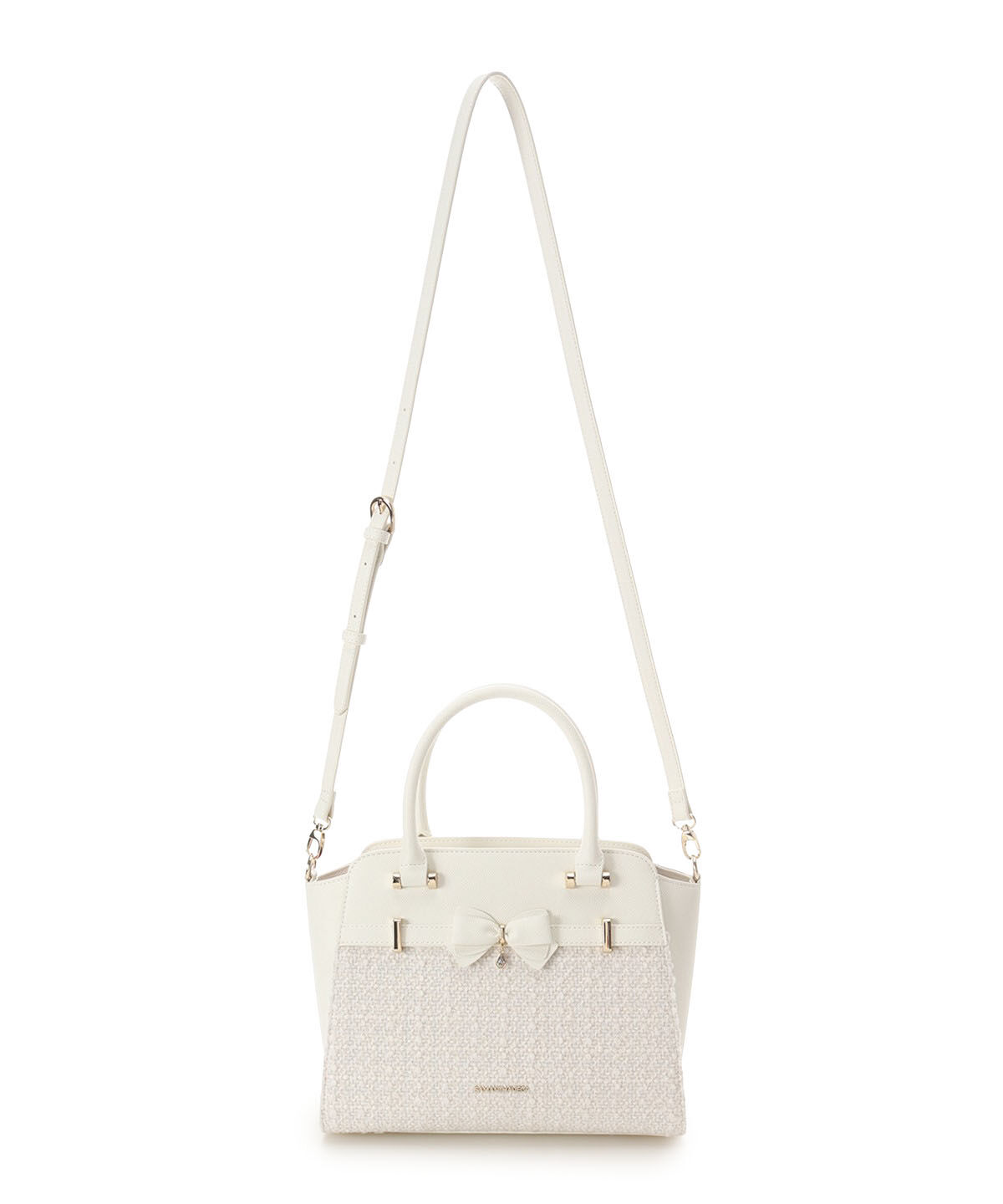 Samantha Vega「ラメツイードアクセントリボンハンドバッグ」|ハンドバッグ|