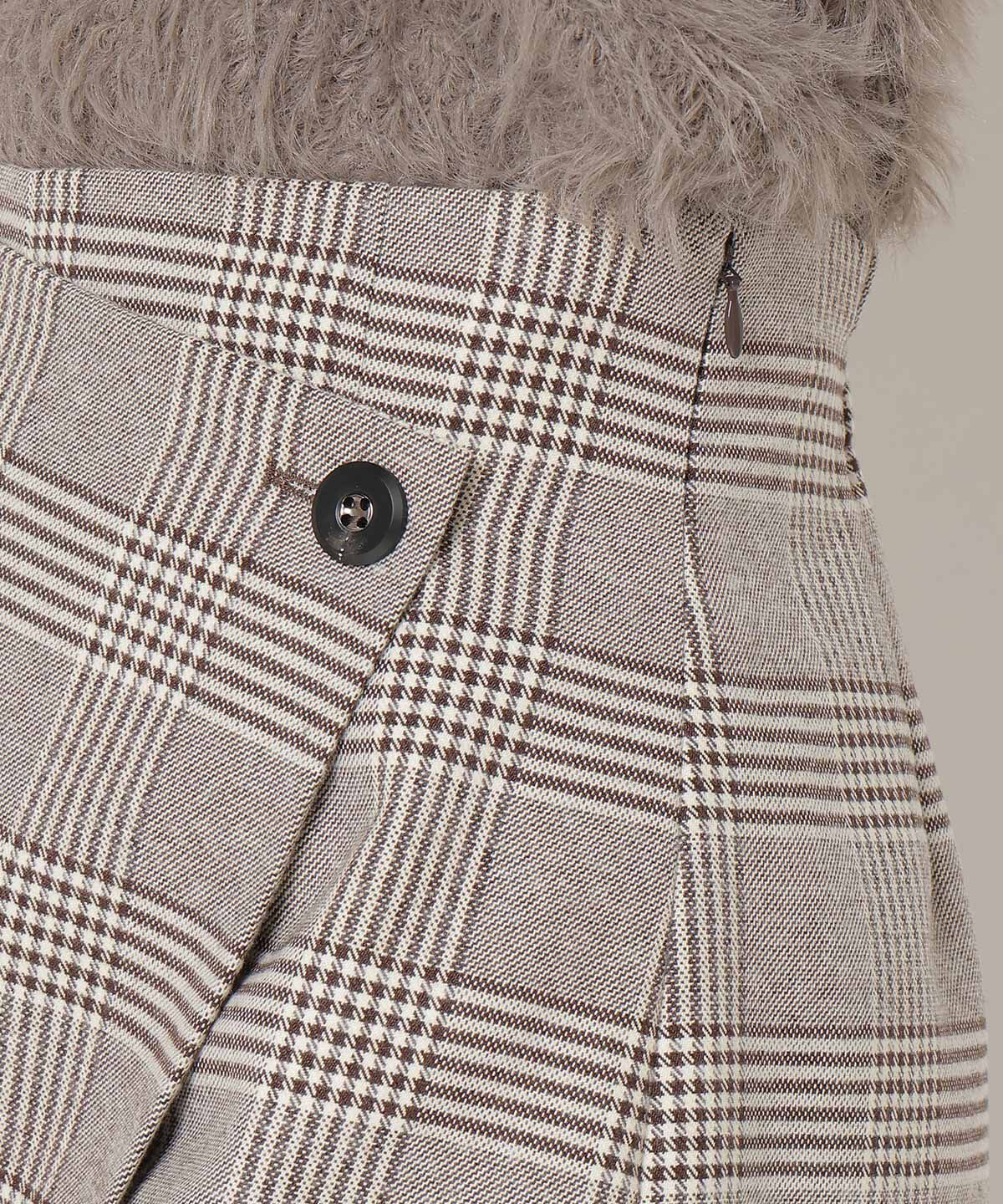 REDYAZEL「ハイウエストラップミニスカパン」|台形|