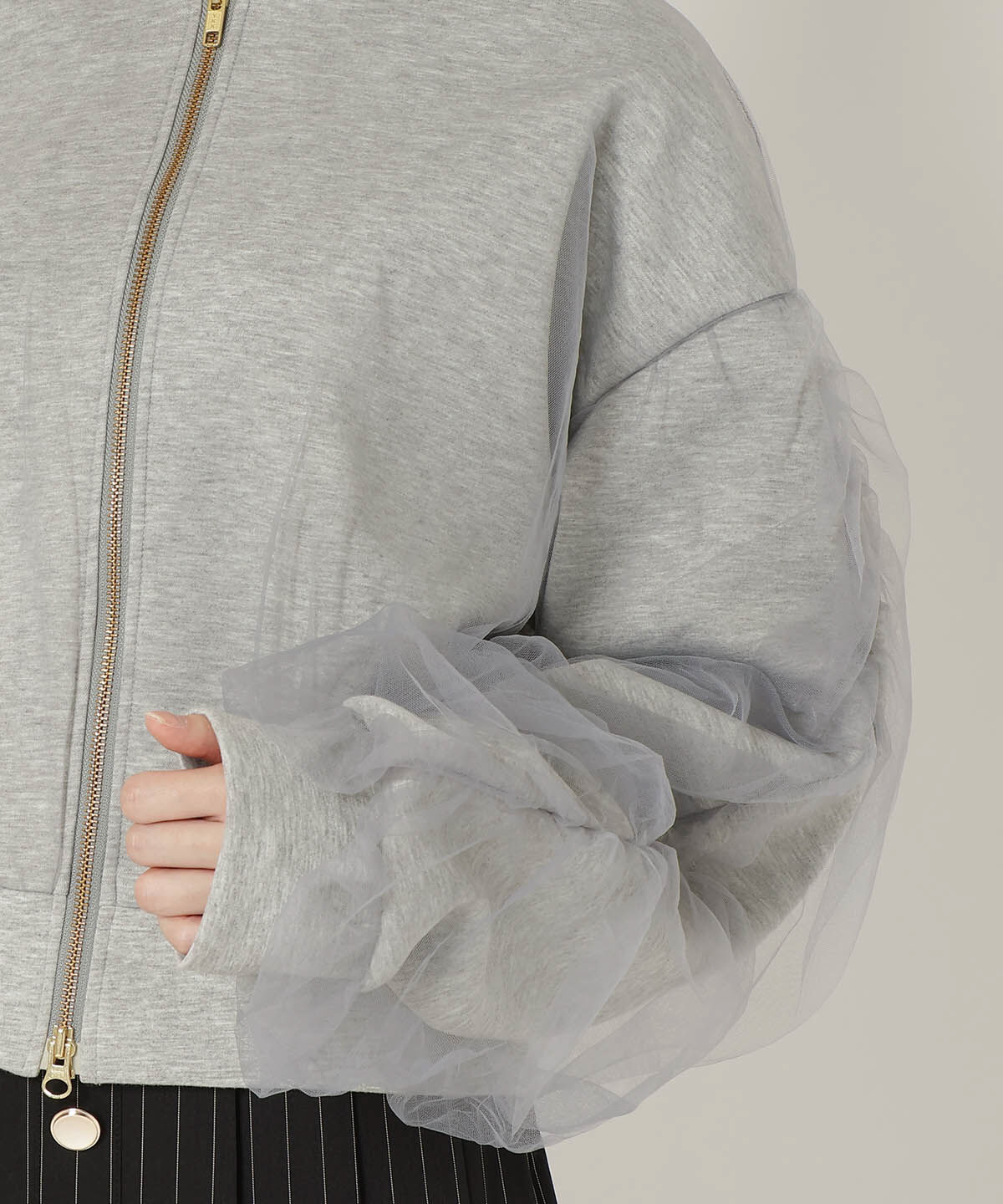 REDYAZEL「チュールレイヤードMA-1」|ブルゾン・スタジャン|