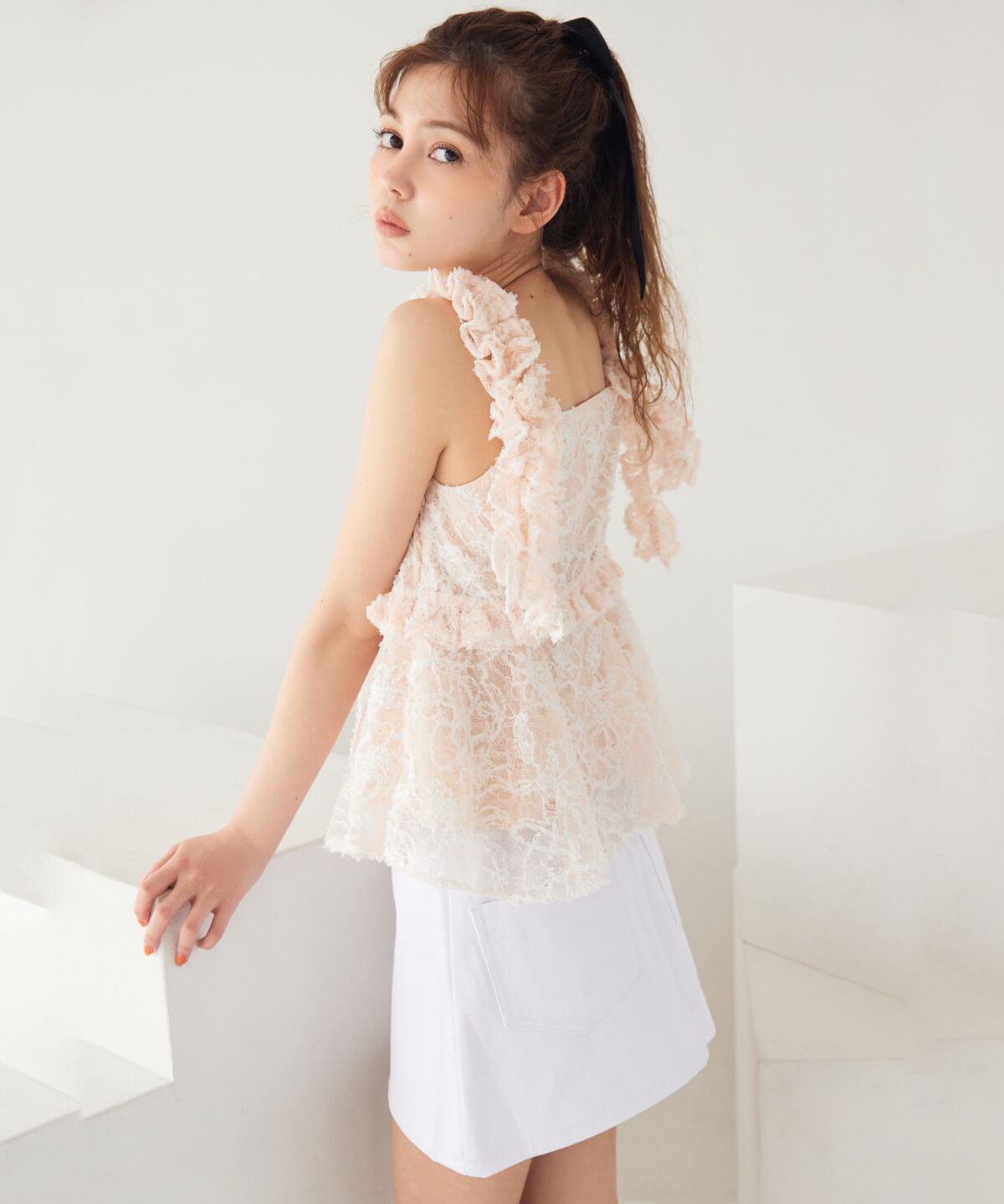 REDYAZEL「デニムライクAラインミニスカート」|スカート|