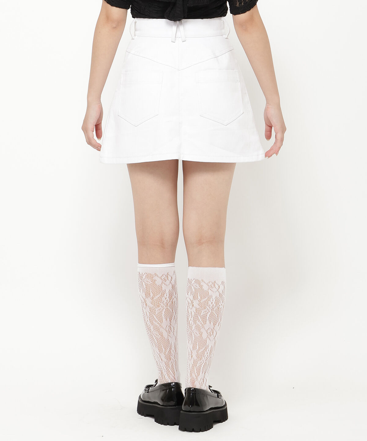 REDYAZEL「デニムライクAラインミニスカート」|スカート|